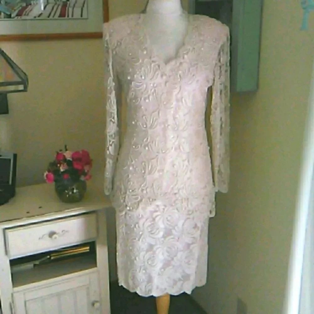 Laurence Kazar Beaded Evening Dress